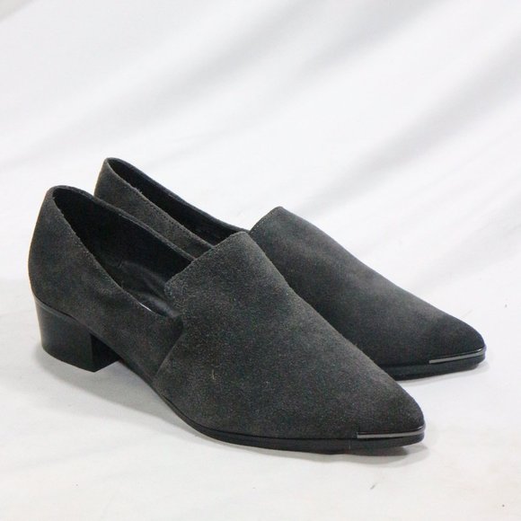 STEVE MADDEN Glenndda Gray Suede Point Toe Shoes - Picture 6 of 8